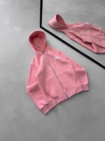 CRTZ Sırt Baskılı 3 İplik Kapüşonlu Hırka – Pembe - Görsel 4
