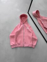 CRTZ Sırt Baskılı 3 İplik Kapüşonlu Hırka – Pembe - Görsel 2