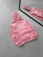 CRTZ Sırt Baskılı 3 İplik Kapüşonlu Hırka – Pembe - Görsel 3
