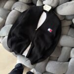 TM Tam Fermuarlı Premium Triko Hırka - Siyah