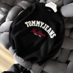 TM Nakış Detaylı Premium Triko Kazak - Siyah