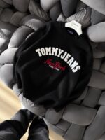 TM Nakış Detaylı Premium Triko Kazak - Siyah