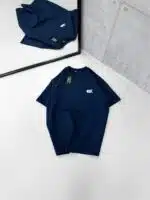 4SFCULT. Sırt Kabartma Baskı Detaylı Bisiklet Yaka Tshirt - Lacivert - Görsel 2