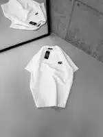 4SFCULT. Sırt Kabartma Baskı Detaylı Bisiklet Yaka Tshirt - Beyaz - Görsel 2