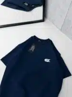4SFCULT. Sırt Kabartma Baskı Detaylı Bisiklet Yaka Tshirt - Lacivert - Görsel 4