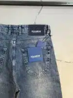 Erkek Kimyasal Yıkamalı Baggy Pantolon - Koyu Mavi - Görsel 4