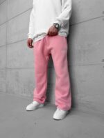 ST Yeni Sezon Nakşlı Stoper Paça 3 İplik Baggy Eşofman - Pembe
