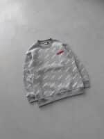 FourSF Flok Baskılı 3 İplik Sweatshirt – Gri - Görsel 3