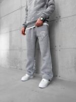 FourSF Arka Baskılı 3 İplik Baggy Eşofman - Gri - Görsel 3