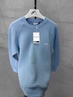 ASFCULT Nakış Detaylı Arabiyeli 3 İplik Sweatshirt – Bebe Mavi