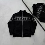 EA7 Göğüs / Kol Baskılı 3 İplik Hırka – Siyah