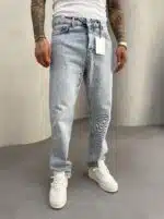 Erkek Basic Baggy Pantolon – Mavi - Görsel 5