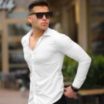 Erkek Beyaz Slim Fit Klasik Gömlek