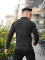 Erkek Siyah Slim Fit Klasik Gömlek - Görsel 3