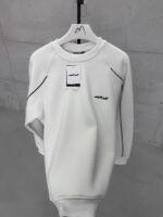 ASFCULT Nakış Detaylı Arabiyeli 3 İplik Sweatshirt – Beyaz