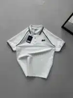 ST Koldan Şeritli Polo Yaka T-shirt - Beyaz