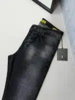 LV Premium Slim Fit Pantolon - Taşlamalı Siyah - Görsel 3
