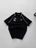 ST Koldan Şeritli Polo Yaka T-shirt - Siyah
