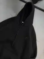 M Küçük Enjeksiyon Baskılı Üç İplik Kapşonlu  Sweatshirt – Siyah - Görsel 4