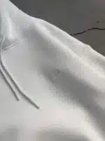 M Küçük Enjeksiyon Baskılı Üç İplik Kapşonlu  Sweatshirt – Beyaz - Görsel 5