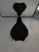 M Küçük Enjeksiyon Baskılı Üç İplik Kapşonlu  Sweatshirt – Siyah