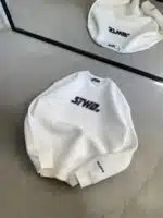 SW Enjeksiyon Baskılı Üç İplik Sweatshirt – Beyaz - Görsel 3