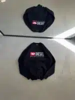 DS Baskılı Üç İplik Sweatshirt – Siyah