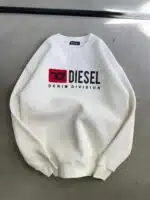 DS Baskılı Üç İplik Sweatshirt – Beyaz - Görsel 3