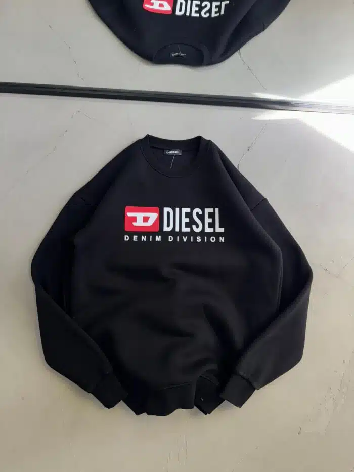 DS Baskılı Üç İplik Sweatshirt – Siyah - Görsel 3