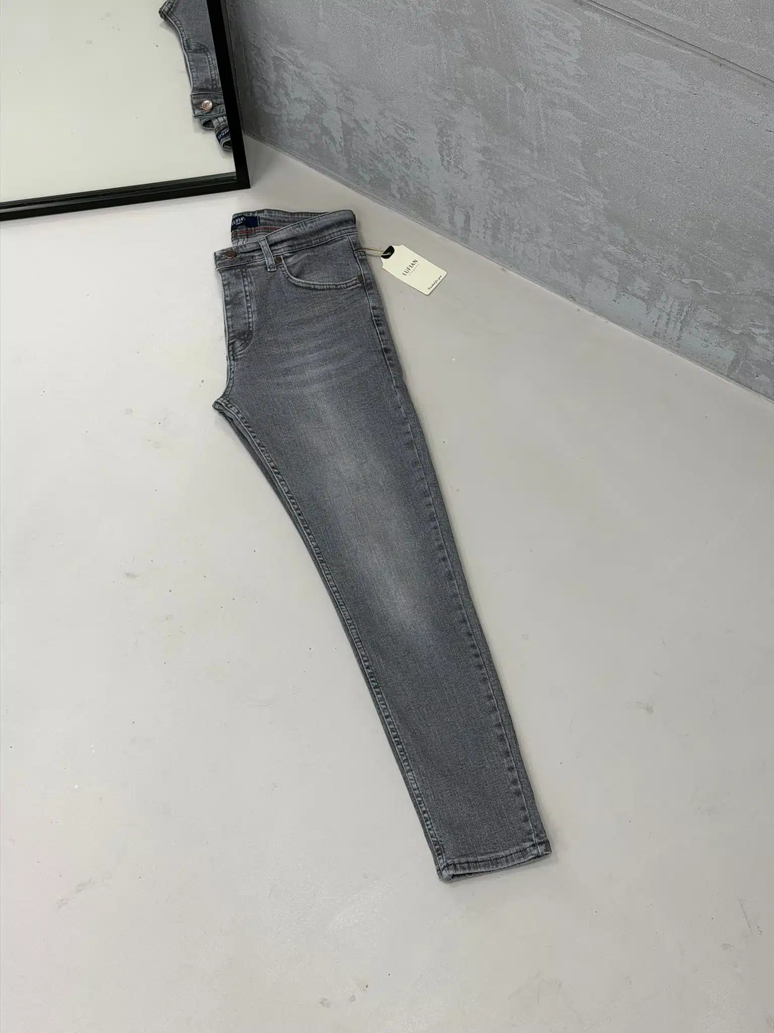 t6l8lt8l LFN Slim Fit Pantolon - Gümüş Gri - Görsel 1