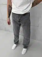 Premıum İmzalı Seri Baggy Jean - Kimysal Yıkama Füme - Görsel 5