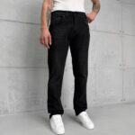 Premium İmzalı Seri Regular Fit Pantolon - Taşlamalı Siyah 1009