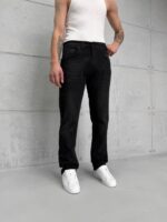 Premium İmzalı Seri Regular Fit Pantolon - Taşlamalı Siyah 1009