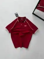 ST Koldan Şeritli Polo Yaka T-shirt - Bordo
